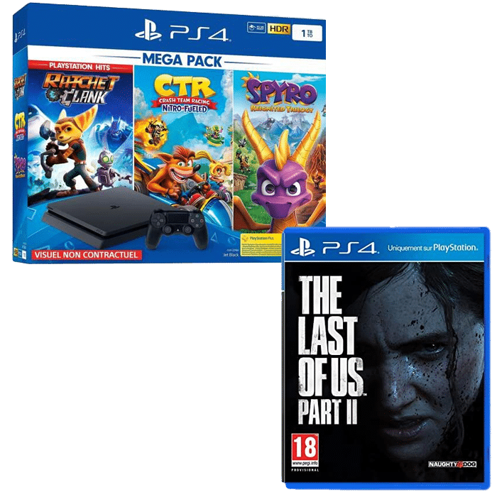 ps4 slim megapack avec last of us 2 offert