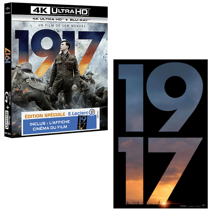 1917 blu ray 4k avec blu ray affiche 1917