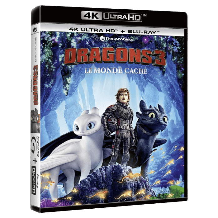 dragons 3 blu ray 4K visuel produit