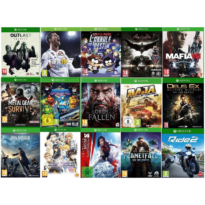 PROMO 15 jeux xbox one visuel produit