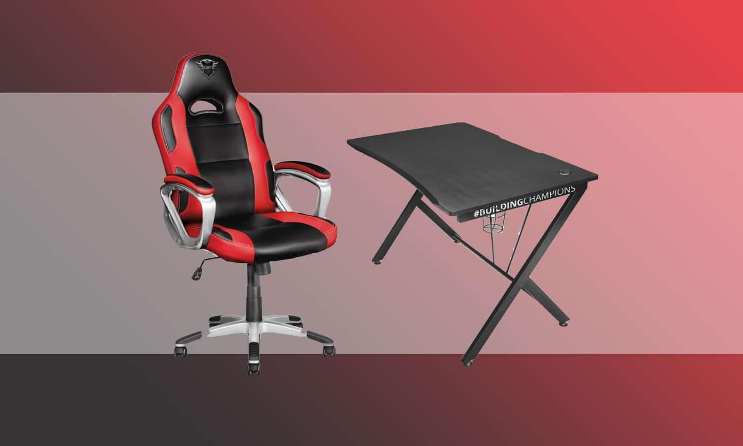 slider chaise gaming et bureau trust promo fnac