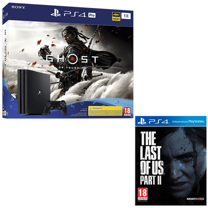 visuel produit pack ps4 pro ghost of tsushima last of us 2