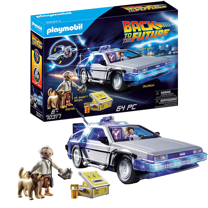 visuel produit playmobile retour vers le futur