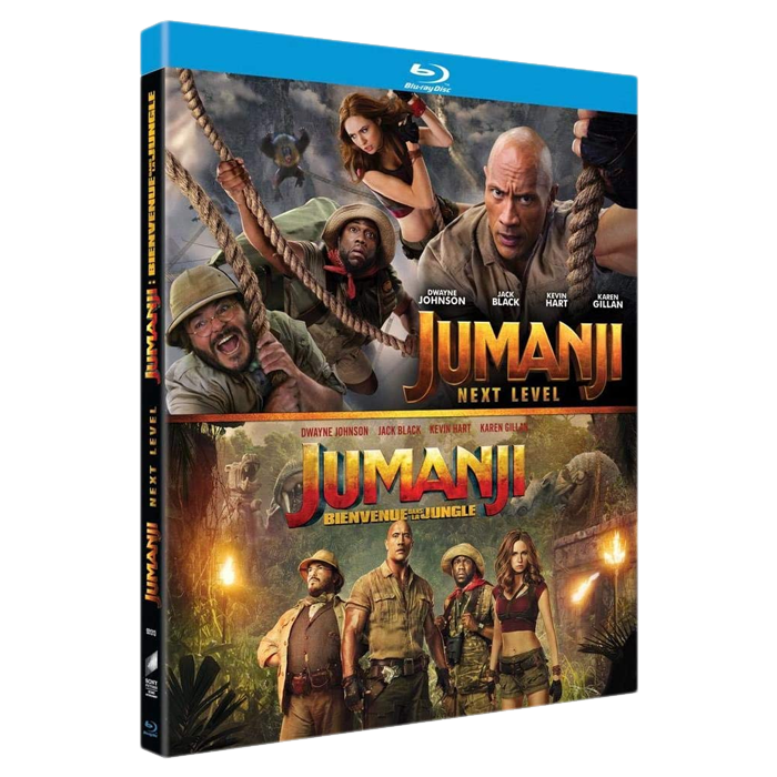 coffret jumanji 2 films blu ray next level bienvenue dans la jungle visuel produit
