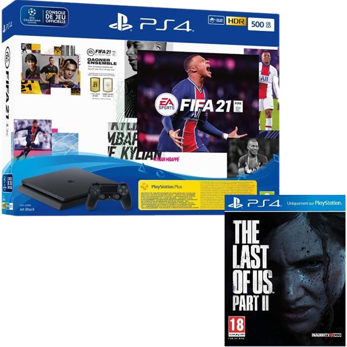 pack ps4 slim fifa 21 the last of us part 2 visuel produit
