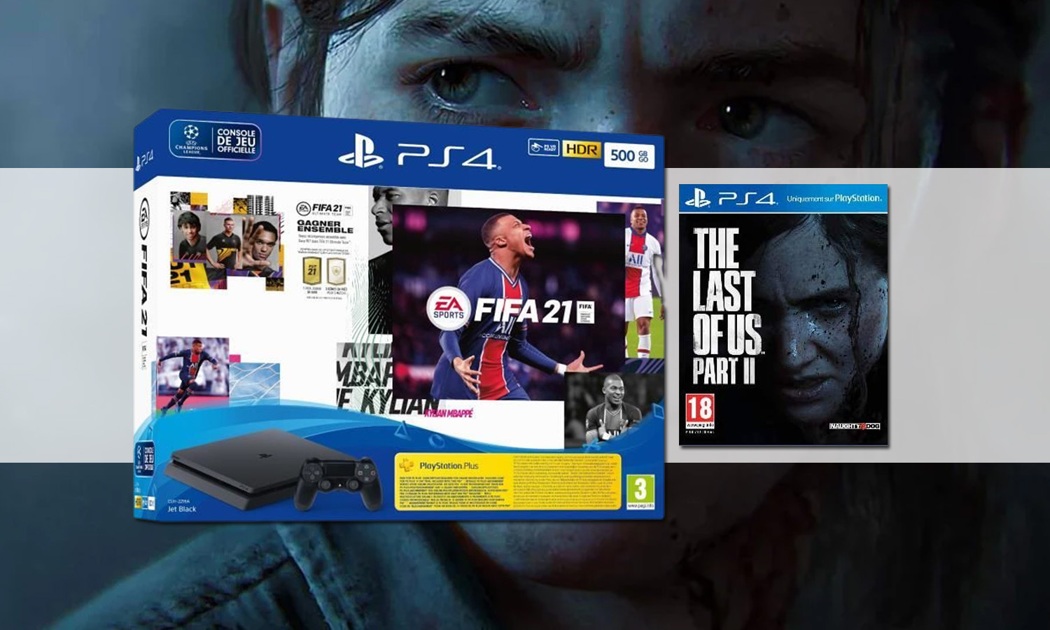 SLIDER pack ps4 slim fifa 21 the last of us part 2 v2