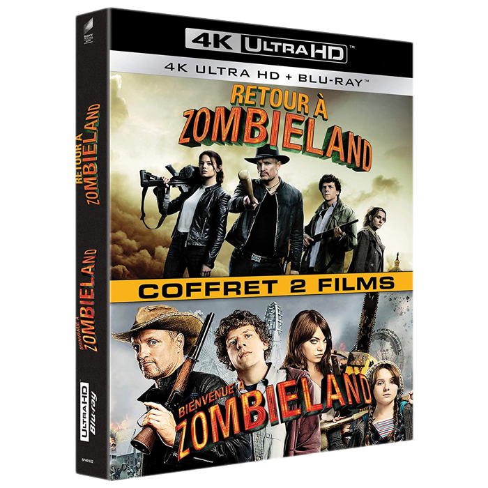 Bienvenue a Zombieland 1 et 2 coffret blu ray 4K visuel produit