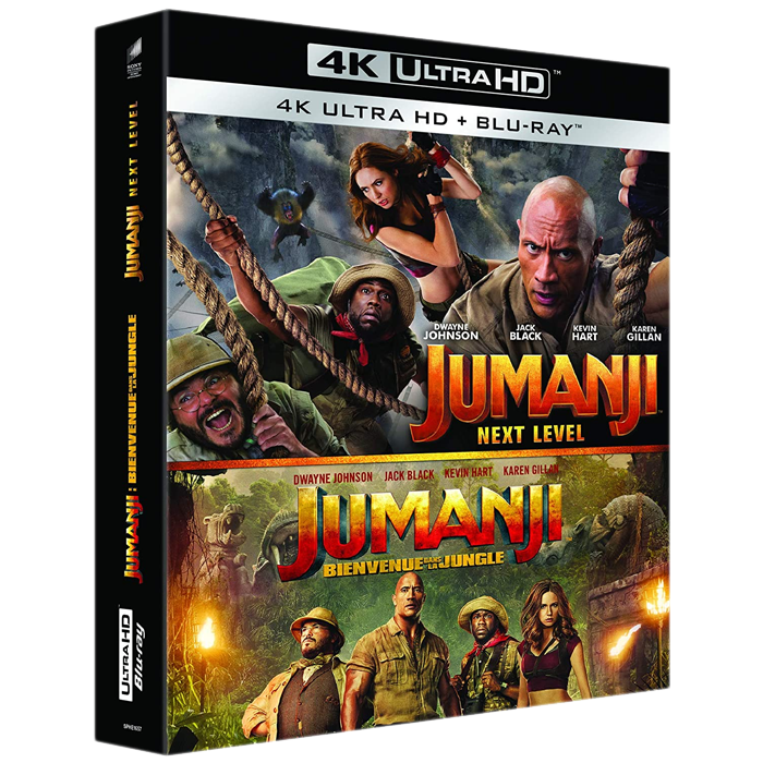 Coffret Jumanji 1 et 2 Blu Ray 4K visuel produit