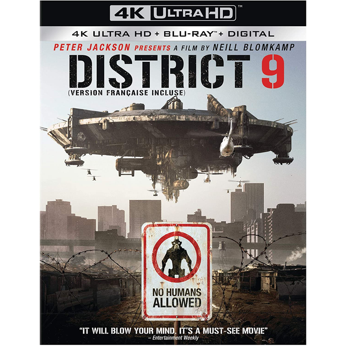 district 9 blu ray 4K visuel produit