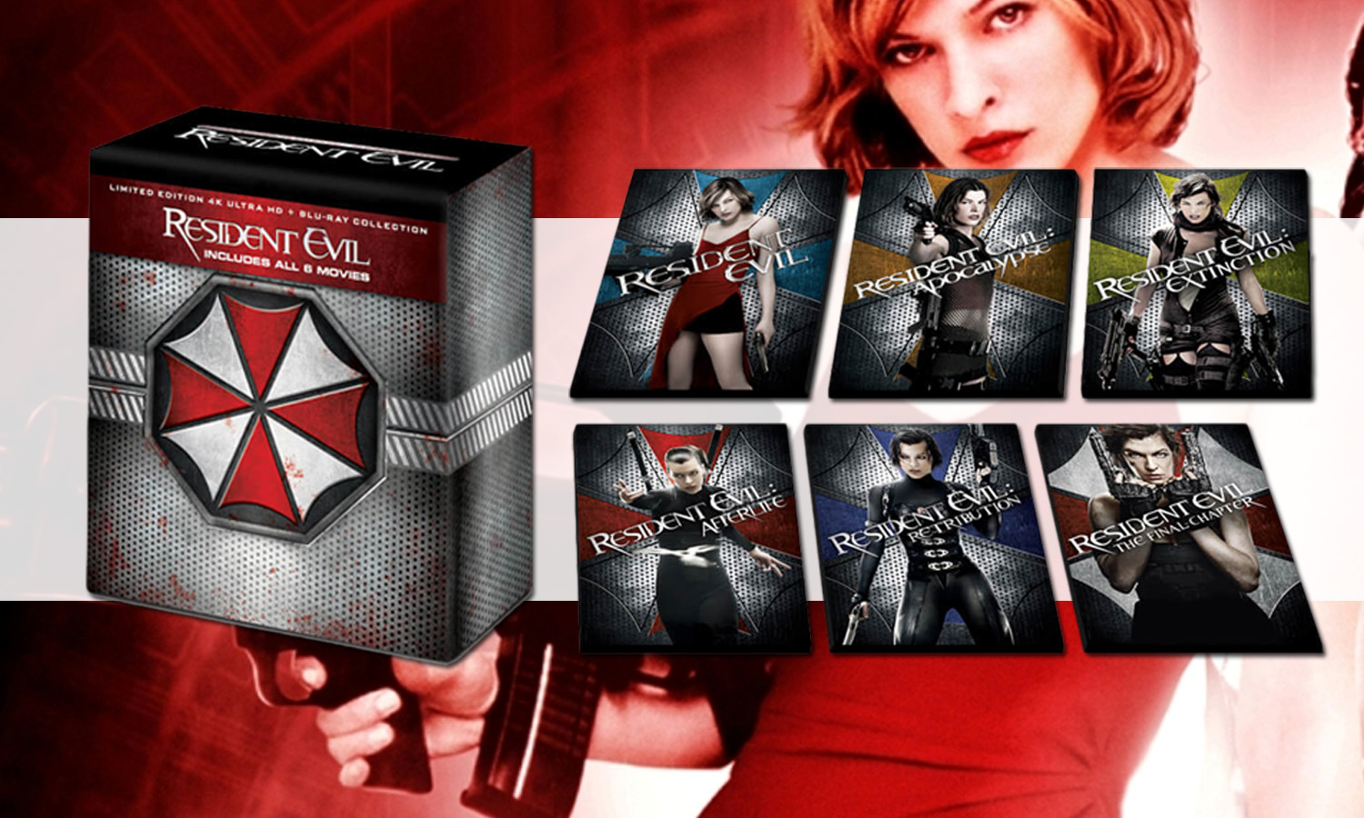 SLIDER Resident evil intégrale des films blu ray 4K