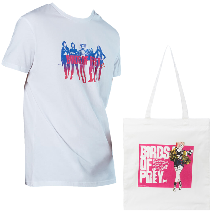 lot t-shirt tote bag birds of prey