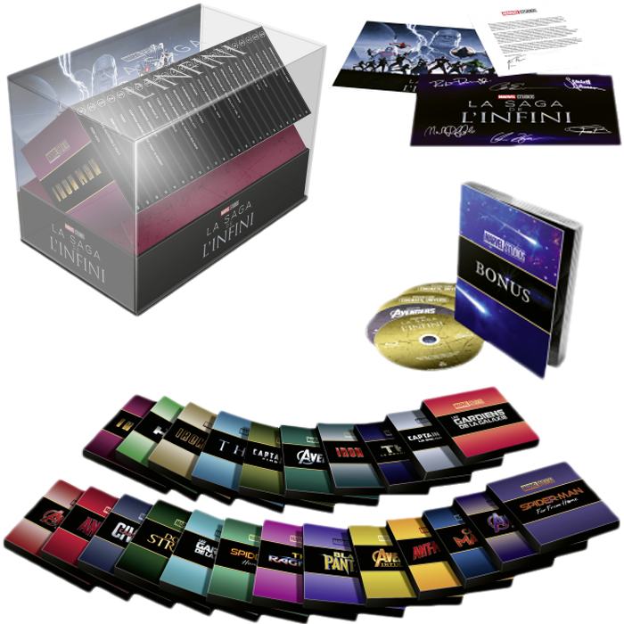 coffret Marvel integrale collector la saga de l'infini blu ray 4K visuel produit