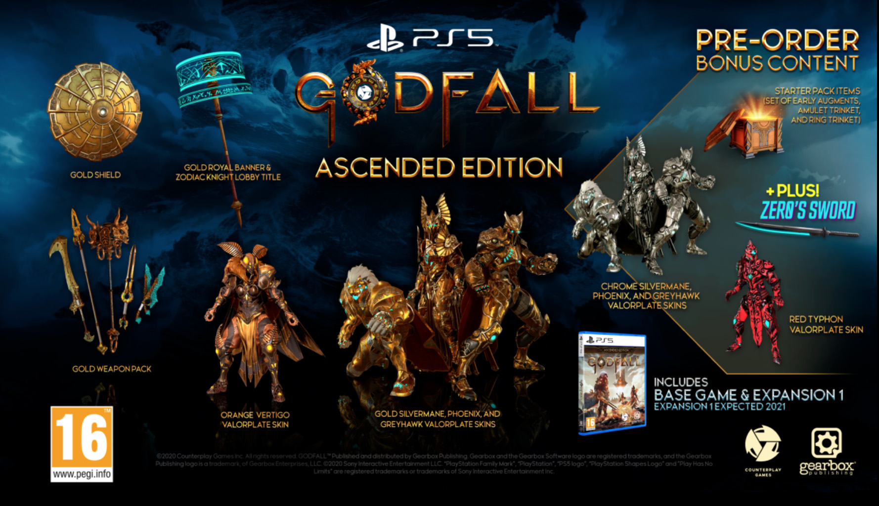 contenu godfall ascended edition