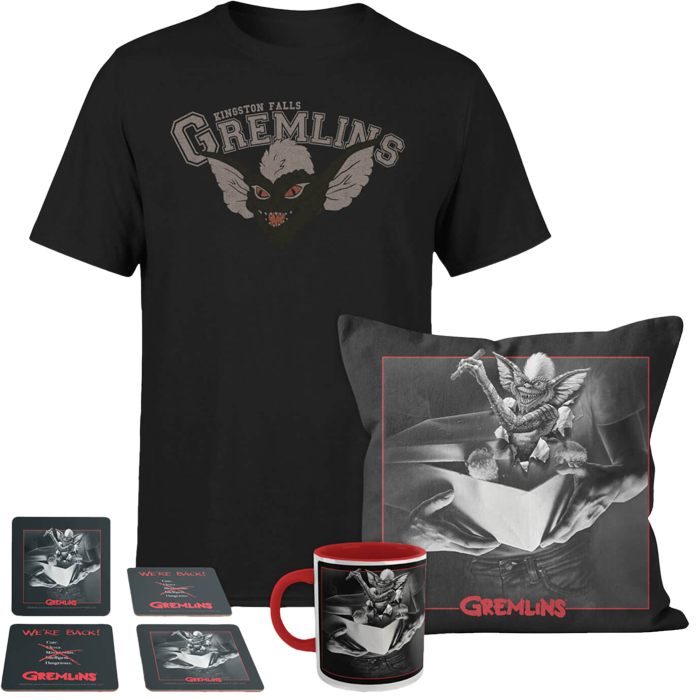 lot gremlins t-shirt mug dessous de verres coussin visuel produit