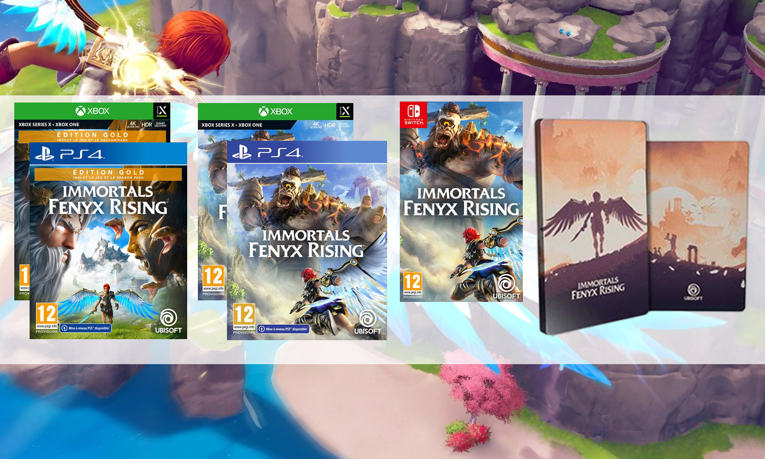 slider immortals fenyx rising steelbook offert