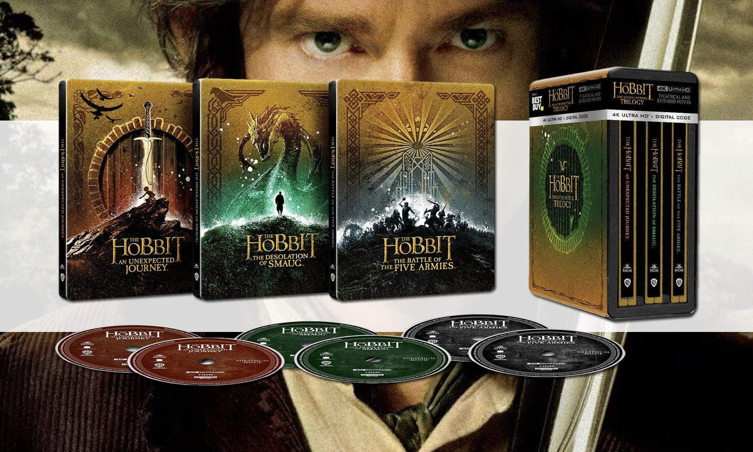 SLIDER trilogie le hobbit blu ray 4K steelbook