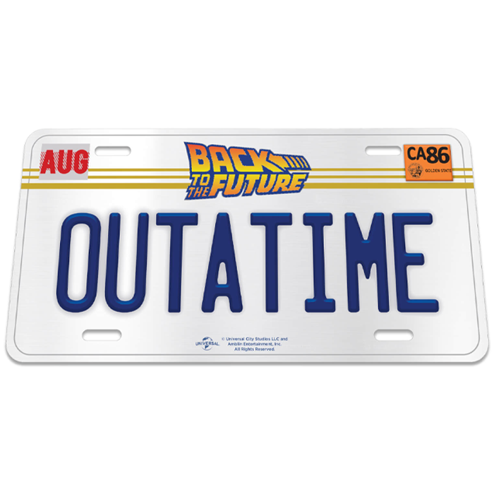 plaque out of time retour vers le futur visuel produit