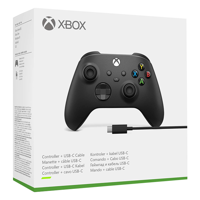 Manette Xbox Series Carbon Black avec cable pour PC VISUEL PRODUIT