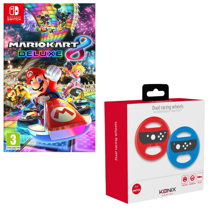 visuel produit mario kart 8 deluxe + 2 volants