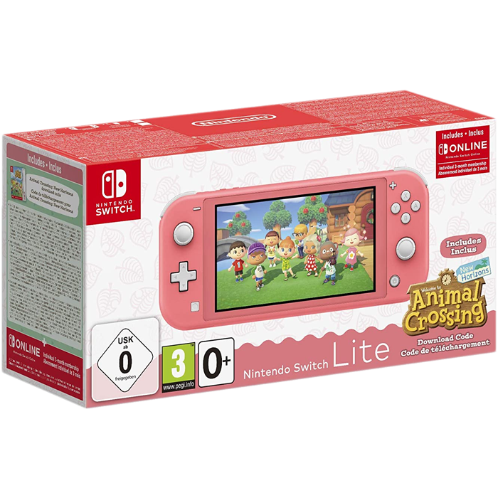 switch lite corail animal crossing