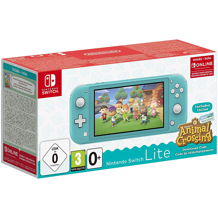 pack switch lite turquoise animal crossing