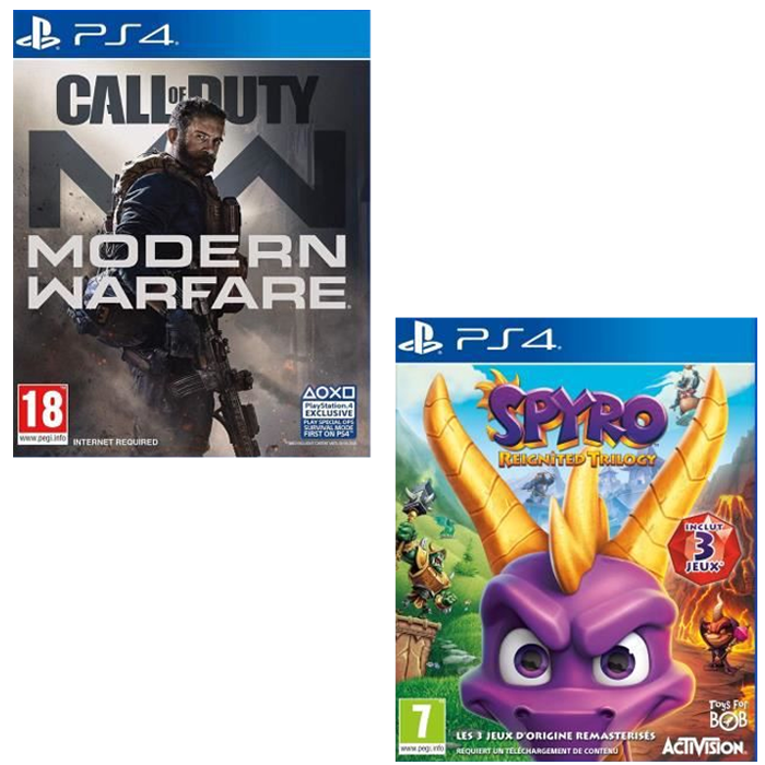 pack cod modern warfare spyro trilogy ps4