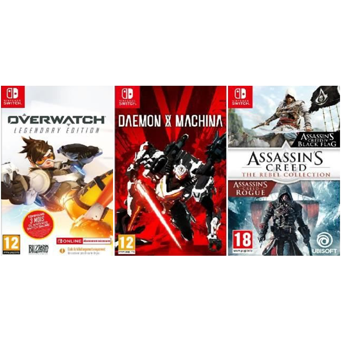 overwatch legendary edition daemon x machina assassin's creed rebel collection switch