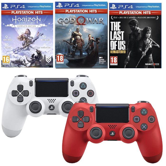 manette rouge blanche ps hits pack visuel produit