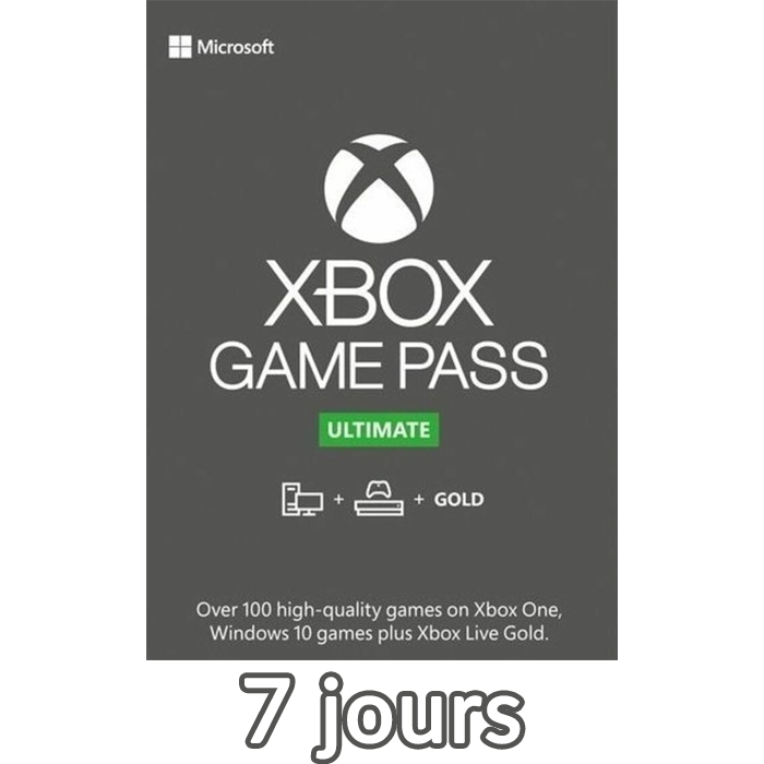 xbox game pass ultimate 7 jours visuel produit