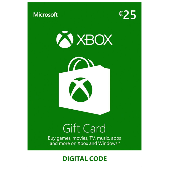 carte xbox 25 euros visuel produit