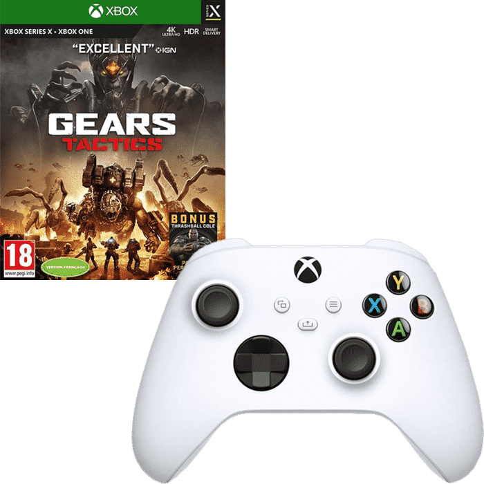 pack manette xbox series x robot white gears tactics visuel produit