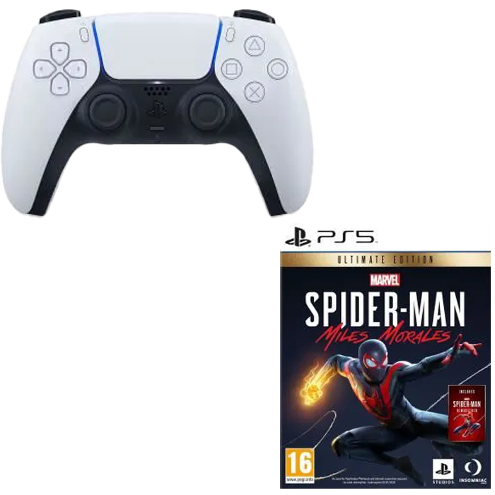 visuel produit manette ps5 avec spiderman miles morales edition ultimate