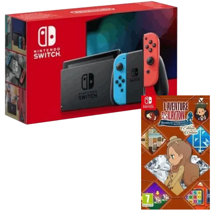 console switch néon l'aventure layton visuel produit