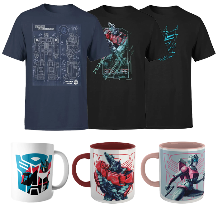 t shirt transformers visuel produit avec mugs