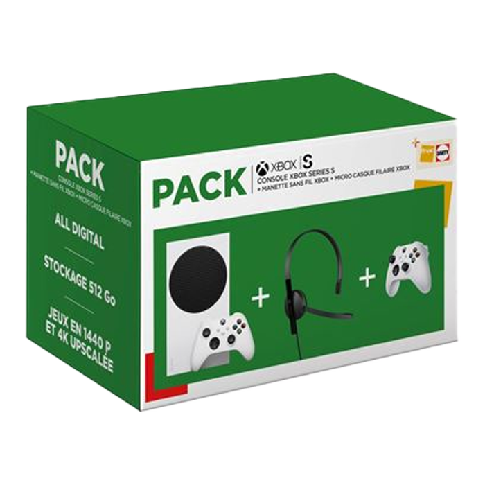pack xbox series s avec manette et casque visuel produit