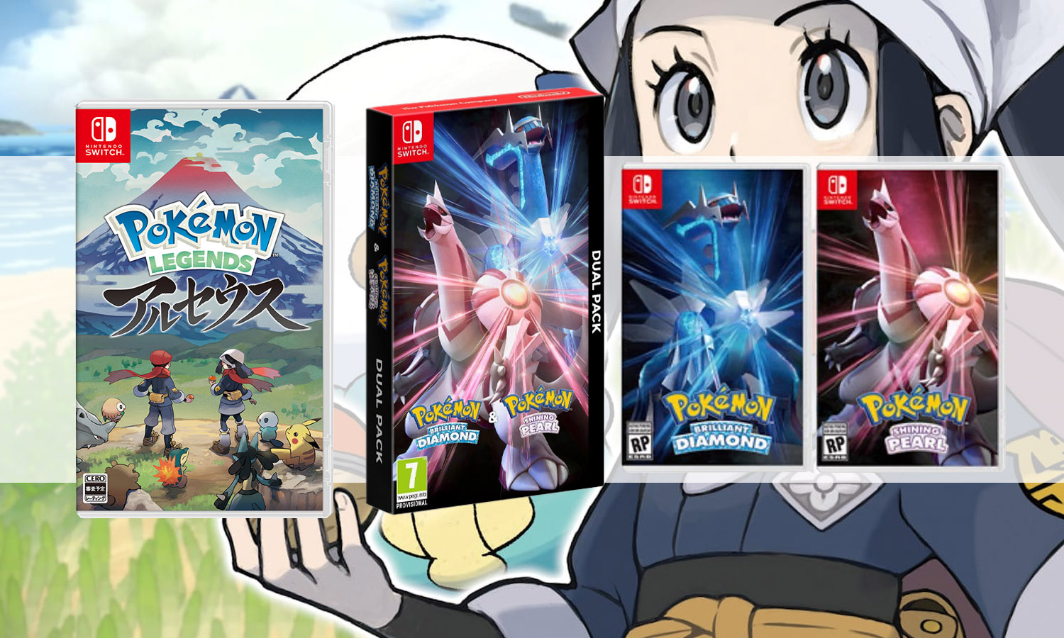 slider pokémon jaquettes arceus diamant perle