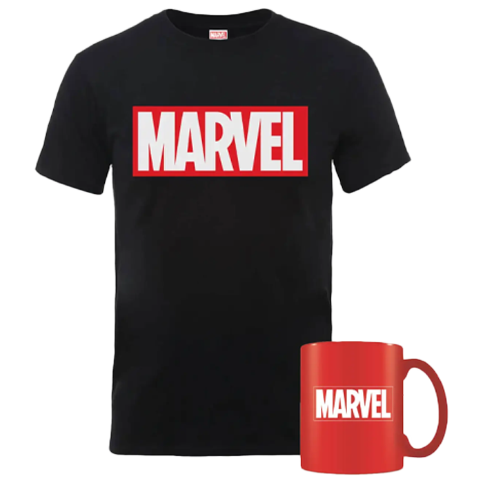 t shirt marvel avec mug visuel produit