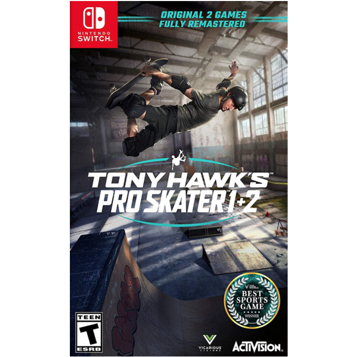 tony hawk pro skater 1 + 2 switch visuel produit