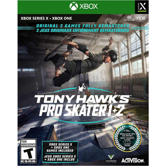 tony hawk pro skater 1 + 2 xbox series x visuel produit