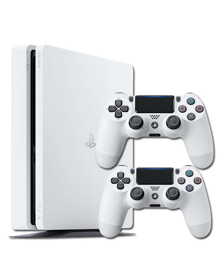 ps4 slim blanche 2 manettes