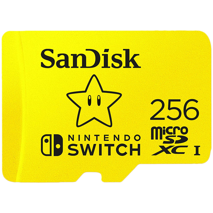 Carte micro SDXC 256 Go etoile mario visuel produit