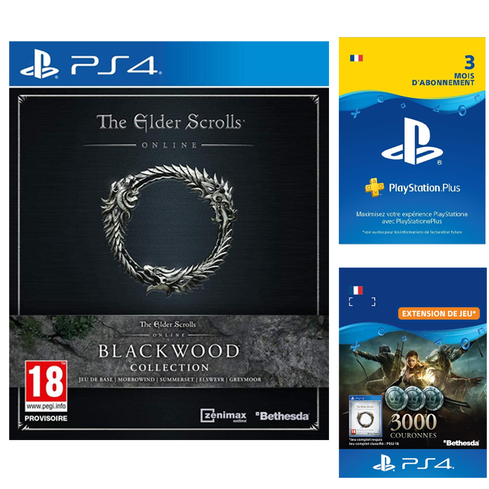 elder scroll online + 3 mois ps plus + 3000 couronnes visuel-produit
