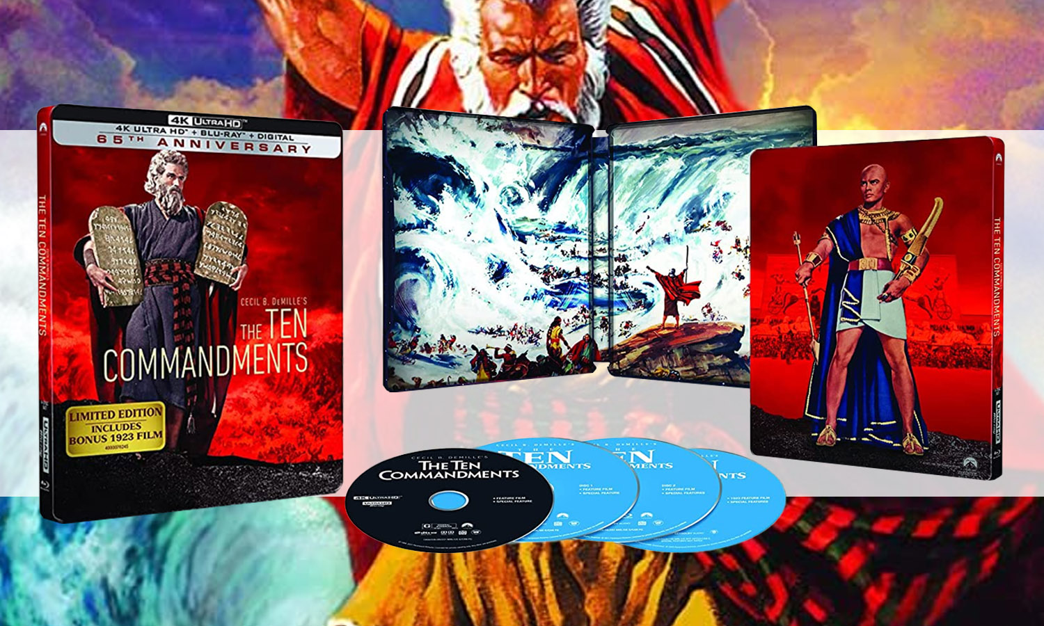 slider blu ray 4k steelbook 10 commandements