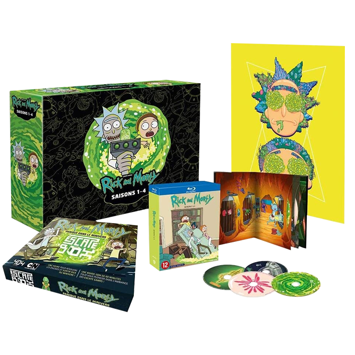 rick and morty blu ray collector saisons 1 à 4 visuel produit