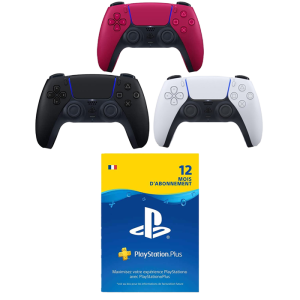 promo psN 12 mois avec manette dualsense cosmic red