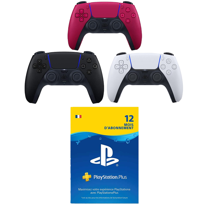 promo psN 12 mois avec manette dualsense cosmic red