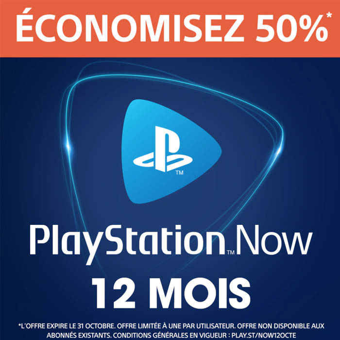 playstation ps now 12 mois en promo visuel produit