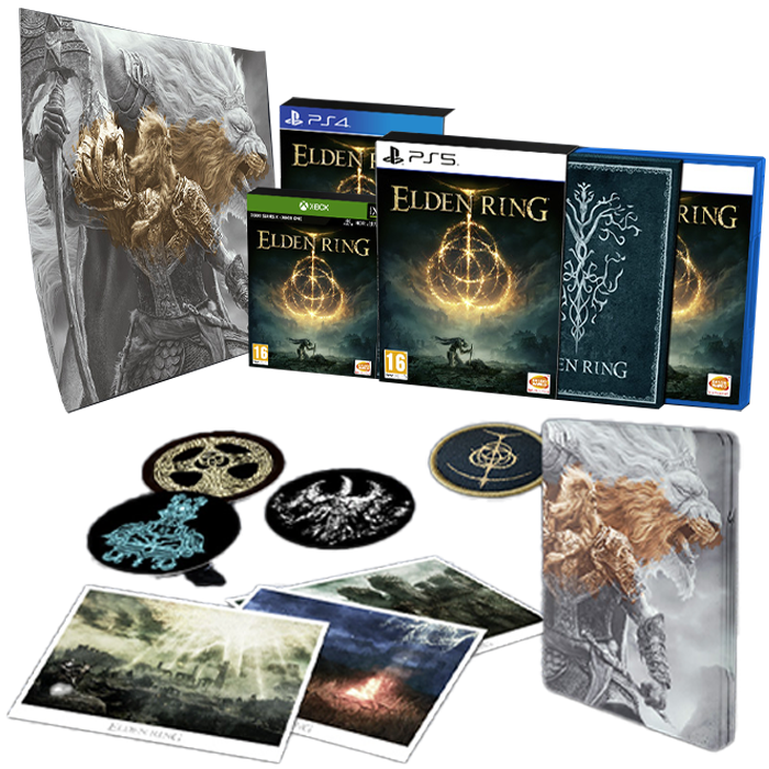 elden ring launch edition steelbook ps5, ps4, xbox, pc visuel produit