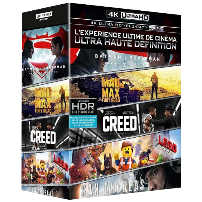 coffret 4K blu ray visuel produit 4 films