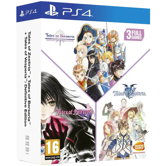 pack trilogie tales of vesperia, berseria, zestiria visuel produit